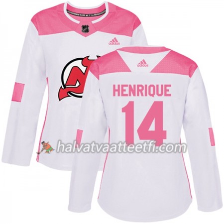 Naisten NHL New Jersey Devils Pelipaita Adam Henrique 14 Adidas 2017-2018 Valkoinen Vaaleanpunainen Fashion Authentic Naisten NHL New Jersey Devils Pelipaita Adam Henrique 14 Adidas 2017-2018 Valkoinen Vaaleanpunainen Fashion Authentic